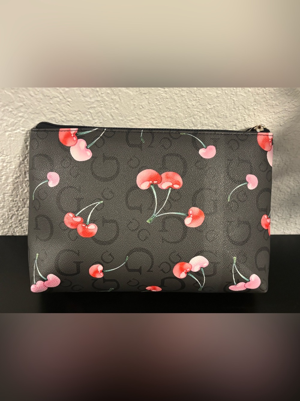 GUESS Cherry Print Cosmetic Bag - Picture 9 of 9